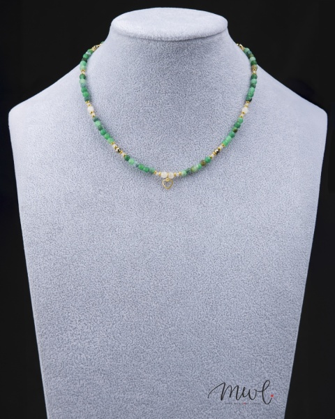 Naszyjnik z kamieni naturalnych: AGAT, PIRYT, KRYSZTAŁ GÓRSKI