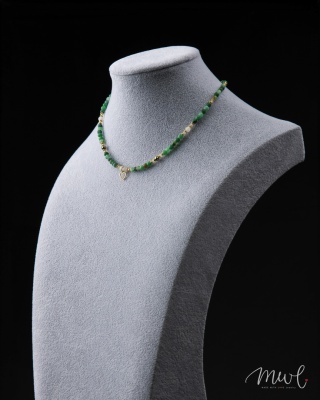 Naszyjnik z kamieni naturalnych: AGAT, PIRYT, KRYSZTAŁ GÓRSKI