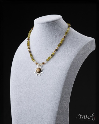 Naszyjnik z kamieni naturalnych: AGAT, TYGRYSIE OKO, CYTRYN