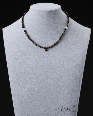 Naszyjnik z kamieni naturalnych: OBSYDIAN