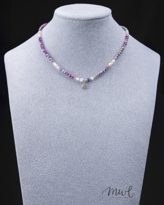 Naszyjnik z kamieni naturalnych: JASPIS, AGAT, HEMATYT