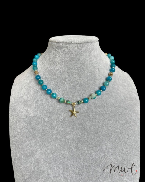 Naszyjnik z kamieni naturalnych: AGAT, HEMATYT